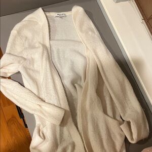 Madewell Cream Open-Front Cardigan